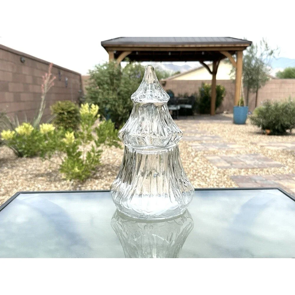 Vintage Royal Limited Crystal Glass Christmas Tree Apothecary Candy Jar Slovenia